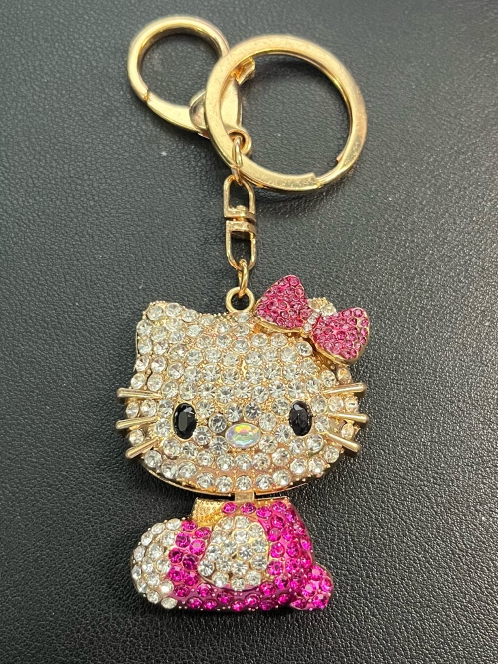 Hello Kitty Crystal Keychain/Bag Charm - Pink & Clear